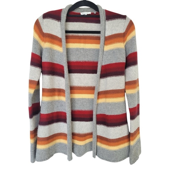 Vince Sweaters - Vince 100% cashmere warm striped open front cardigan sweater size S